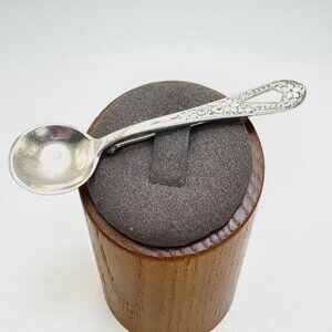 Floral & Scroll Design Spoon Brooch VTG Sterling Silver 925 Size 2.75" Length